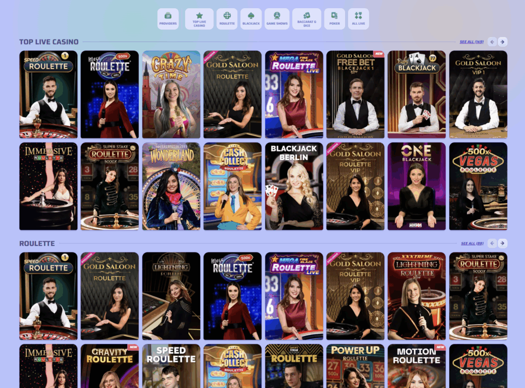 Spinrollz live casino
