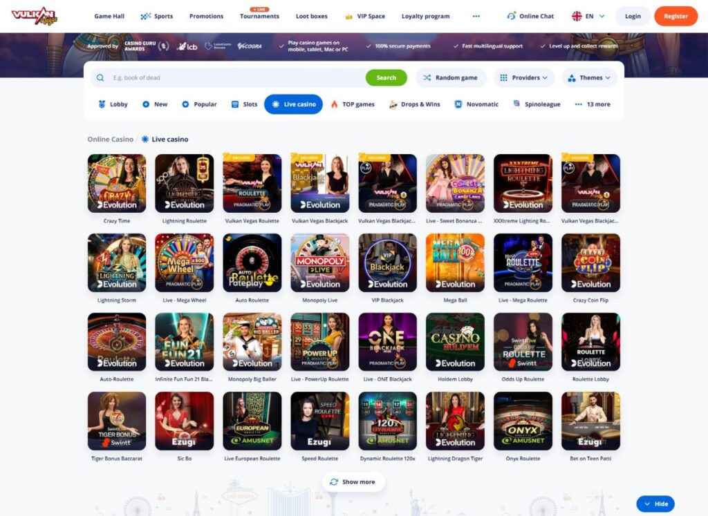 VulkanVegas Game Library