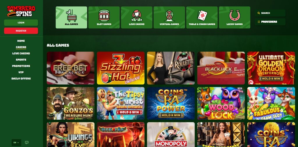 Sombrero Spins Game Library
