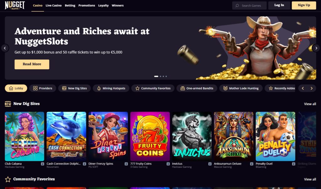 Nuggetslots Dashboard