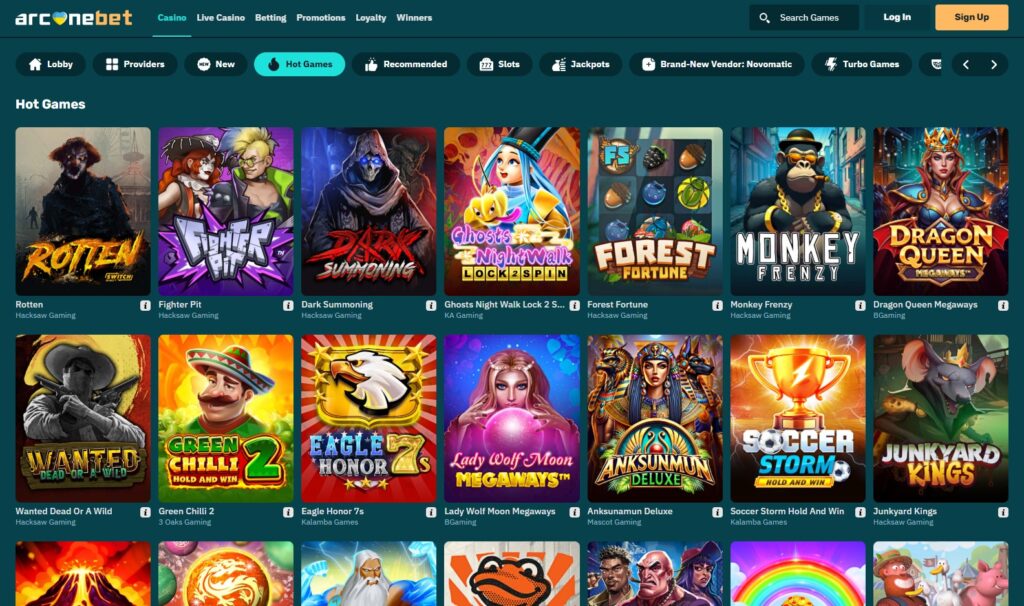 Arcanebet Game Library
